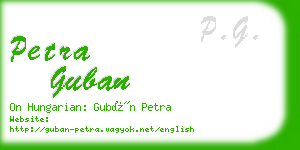 petra guban business card